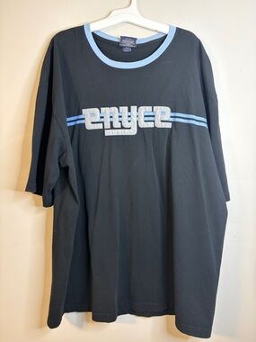 Enyce Men’s Black Short-Sleeve Tee Light Blue Trim Size XXXL EUC #114